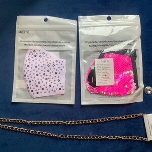 NWT 3 Piece GLAM Mask Set